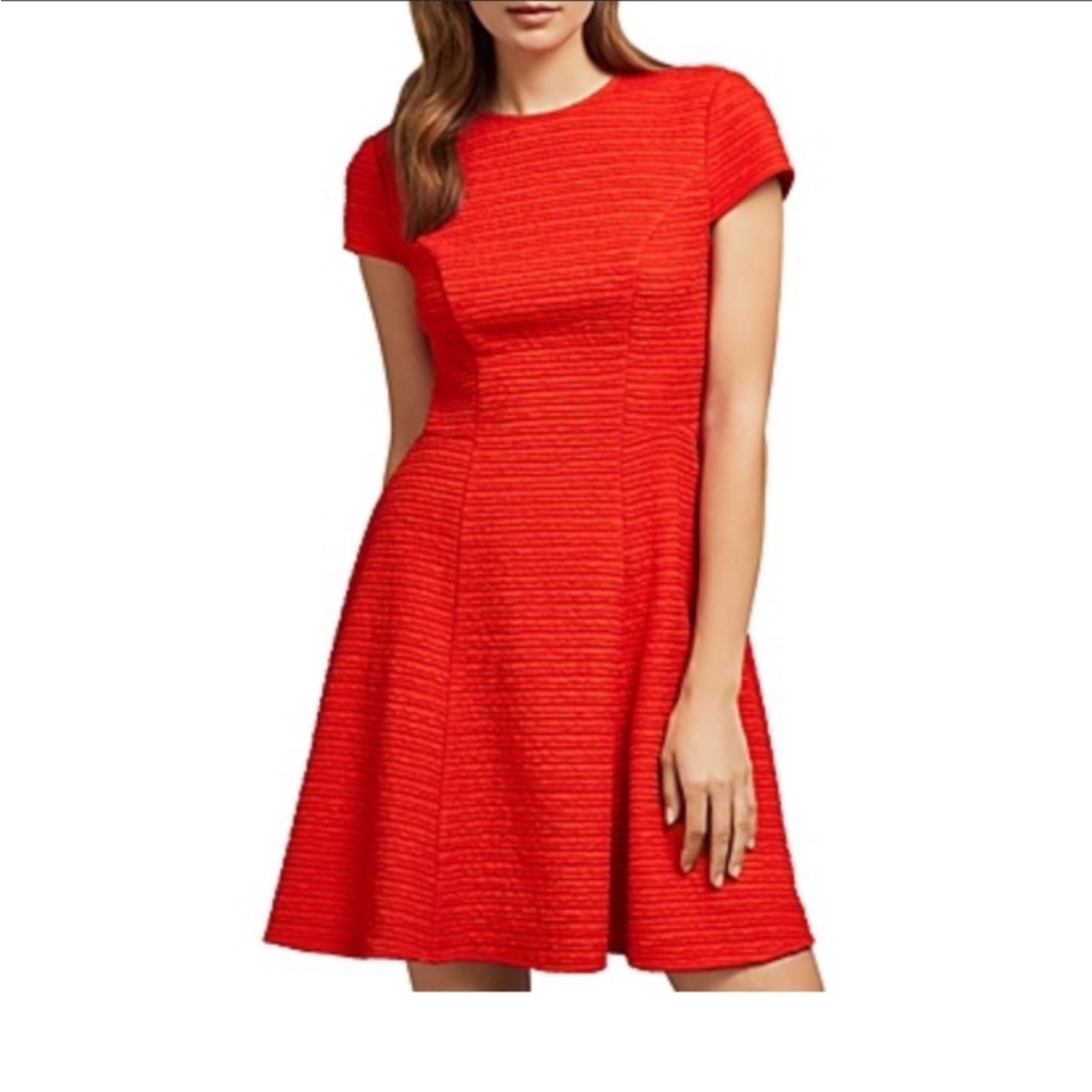 Ted Baker London Cherisa Orange textured Skater dress size 0